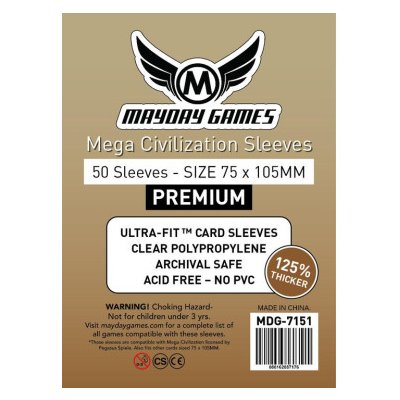 Mayday Games Premium Mega Civilization 75x 105 mm obaly 50 ks – Zboží Mobilmania