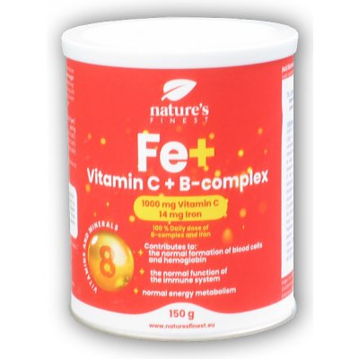 Nature’s Finest Železo + Vitamín C + B-komplex 150 g – Hledejceny.cz