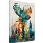 Obraz na plátně Let orla - Dynamický motiv přírody - 80x120 cm – Hledejceny.cz