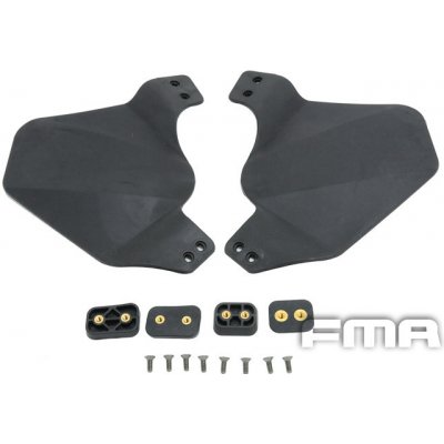 FMA Chrániče tváří pro helmy s kolejnicí černý, 2ks