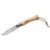 Nůž OPINEL VR N°07 Inox Adventurer 8 cm natural zavírací nůž s provázkem