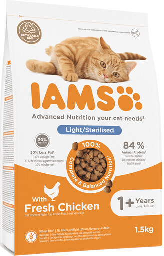 Iams for Vitality Cat Adult Sterilised Chicken 1,5 kg