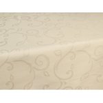 SCANquilt ubrus KANA lístečky krémová ovál 155x220 cm – Zboží Mobilmania