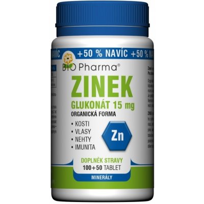 Bio-Pharma Zinek 15 mg 100 tablet