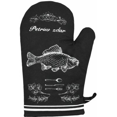 Frobyt Kuchyňská chňapka PETRŮV ZDAR, černá, zelená, 28x18cm – Zboží Mobilmania