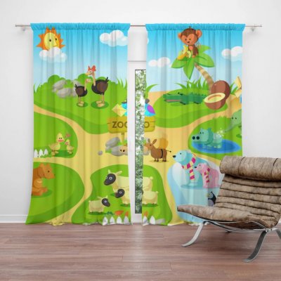 Sablio Závěs Dětský motiv 3: 2ks 140x250cm – Hledejceny.cz