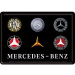 Postershop Plechová pohlednice - Mercedes-Benz (Logo Evolution)