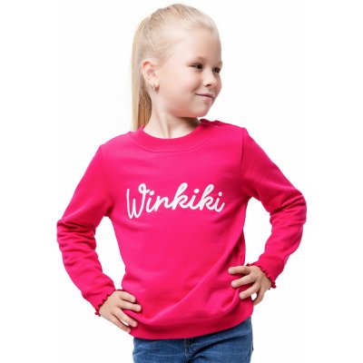 Winkiki Kids Wear Dívčí mikina Animals malinová