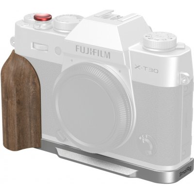 SmallRig L-Shaped Mount Plate with Wooden Handle for FUJIFILM X-T30 / X-T30 II / X-T30 III (Silver) – Zboží Živě
