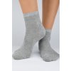 Dámské viskózové ponožky s hedvábím ST039 melanžově šedá