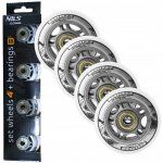 Sestava bílých PU koleček 70x24 + ložiska ABEC7 NILS Extreme – Zboží Dáma