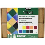 Pébéo Sada nevypalovacích barev na sklo Vitrail 10 x 45 ml – Sleviste.cz