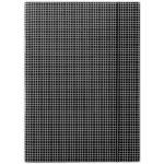 Donau Kartonové desky s chlopněmi a gumičkou - A4 kostičkované, černé – Zboží Živě