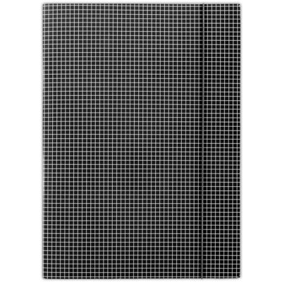 Donau Kartonové desky s chlopněmi a gumičkou - A4 kostičkované, černé – Zboží Živě