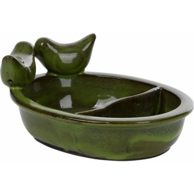 Esschert Design Pítko a krmítko keramické ø 20,5 cm zelené – Hledejceny.cz