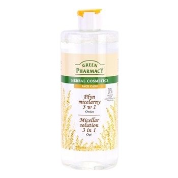 Green Pharmacy Face Care Oat micelární voda 3 v 1 (0% Parabens, Soaps, Artificial Colouring, Fragrances) 500 ml