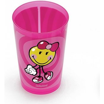 Zak Designs SMILEY sklenice girl růžová 260 ml