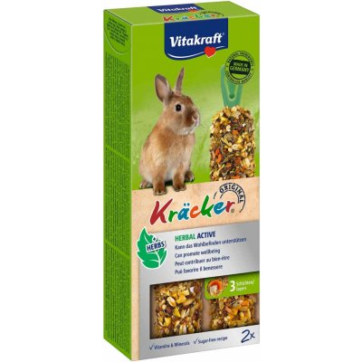 VITAKRAFT Rodent Rabbit Kräcker Herbal active 2ks