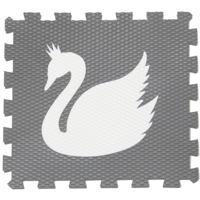 Vylen Pěnové puzzle Minideckfloor Labuť Šedý s bílou labutí 340 x 340 mm – Zboží Mobilmania