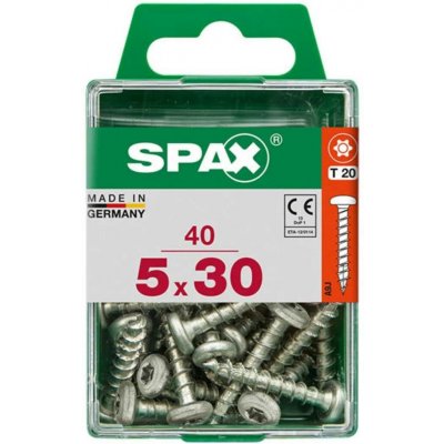 Spax Uni vrut půlkul.hlava T-Star plus T20 4CUT pln.závit Wirox 5 x 30 mm 40 ks – Hledejceny.cz