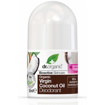 Dr.Organic přírodní deodorant s panenským kokosovým olejem bez hliníkových solí a alkoholu (50 ml)