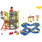 Smoby Set preliezačka Multi-Activity Tower na šplhanie so šmykľavkou+vodná dráha AquaPlay'n Go so žeriavom a vodnou pumpou SM840201-16 – Zbozi.Blesk.cz