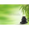 Tapety Weblux 71092838 Fototapeta papír Spa background with stacked massage stones and bamboo Lázně pozadí s skládané masážní kameny a bambus rozměry 184 x 128 cm