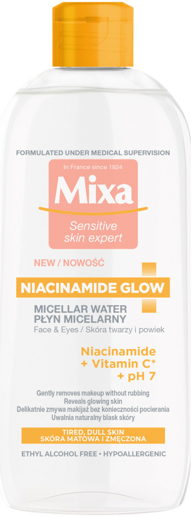 Mixa Niacinamide Glow Micellar Water 400 ml