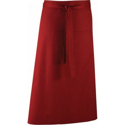 Premier Workwear Keprová dlouhá barmanská zástěra s velkou kapsou vínová Pantone 216 90x80cm PW158 – Hledejceny.cz