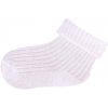 Kojenecká ponožka a punčocháčky bílé ohrnovací ponožky