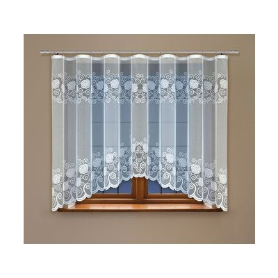 Dekorační žakárová záclona s řasící páskou BRIAN 140 bílá 300x140 cm MyBestHome – Hledejceny.cz