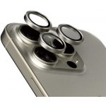 PanzerGlass HOOPS Camera Protector - přírodní titan, Apple iPhone 15 Pro/15 Pro Max 1198