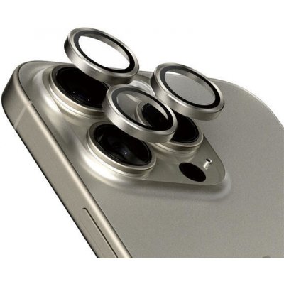 PanzerGlass HOOPS Camera Protector - přírodní titan, Apple iPhone 15 Pro/15 Pro Max 1198 – Zboží Mobilmania