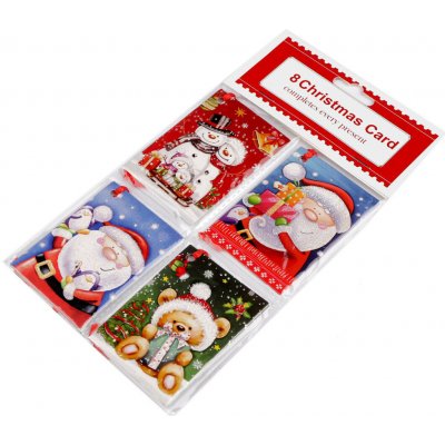 Stoklasa Vánoční papírová visačka/jmenovka na dárky rozevírací 8 ks Typ 3 – Zboží Dáma