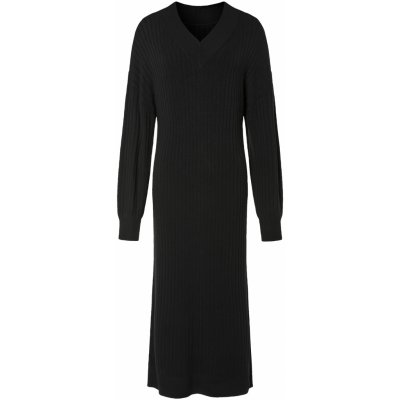 esmara Dámské úpletové midi šaty černá – Zboží Dáma