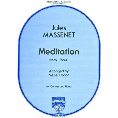 Jules Massenet Meditation From Thais noty na klarinet, klavír