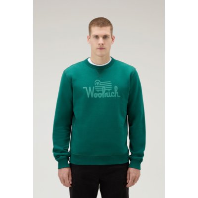 WOOLRICH ORGANIC COTTON SWEATSHIRT zelená