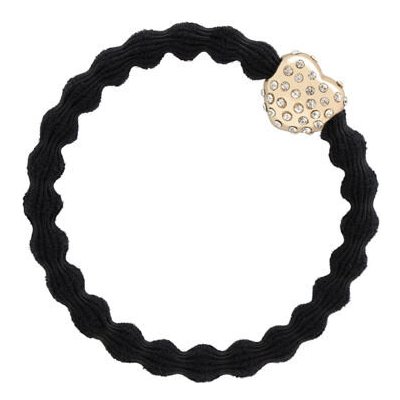 By Eloise London Gold Diamanté Bubble Heart barva Black