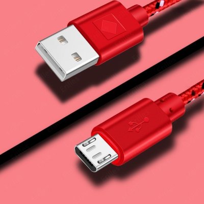 Alabanda E87 Micro USB kabel 1m Červená