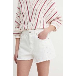 Pepe Jeans Džínové šortky A-LINE SHORT UHW ANGLAISE dámské hladké high waist PL801115 bílá