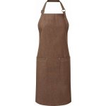 Premier Workwear Fairtrade organická keprová ástěra s laclem a dvěmi kapsami Hnědá PW113 – Hledejceny.cz