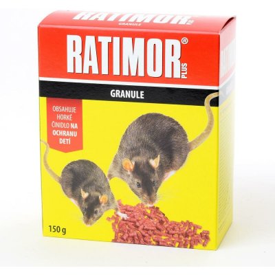 Unichem Ratimor Plus Bromadiolon nástraha na hlodavce granule 150 g – Hledejceny.cz
