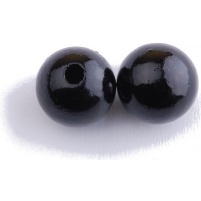 Dřevěné korálky 16mm - 2ks Barva: černá – Zboží Dáma