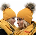 Fashionweek dámská zimní čepice s bambulí ZIZI15/A13 Hořčičný – Hledejceny.cz