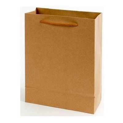 Tašky papírové EKO hnědé - velká / 240 x 80 x 330 mm – Zboží Mobilmania