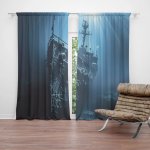 Sablio Závěs Vrak lodi na dně moře: 2ks 140x250cm – Hledejceny.cz