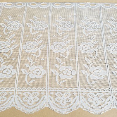 Vitrážová záclona RŮŽIČKY 60 cm – Hledejceny.cz