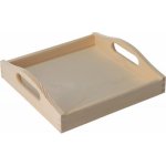 ČistéDřevo Dřevěný servírovací tác 24x24cm – Zboží Mobilmania