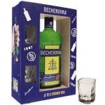 Becherovka 38% 0,7 l (dárkové balení 2 sklenice) – Zbozi.Blesk.cz