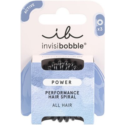 Invisibobble Active POWER gumička do vlasů True Black - černá 3 ks